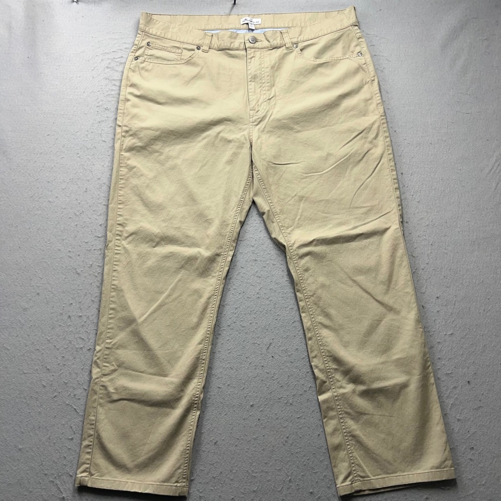 Peter Millar Mens Khaki Pima Cotton Stretch Chino Pants Size 40 x 29 ME0B47‎ Tan